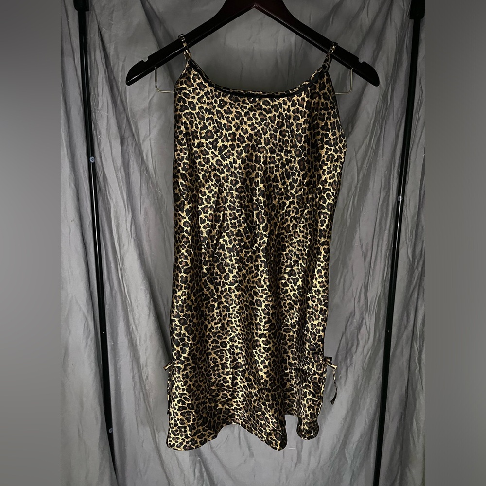 Leopard Print Slip Dress